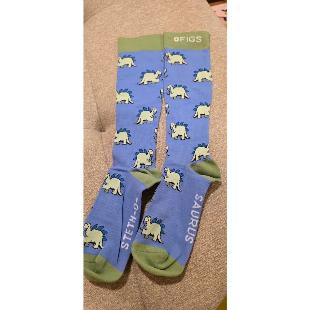 Figs Compression Socks Steth-O-Saurus Size Small … - image 1